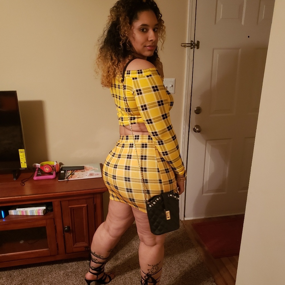 2 piece bodycon skirt set